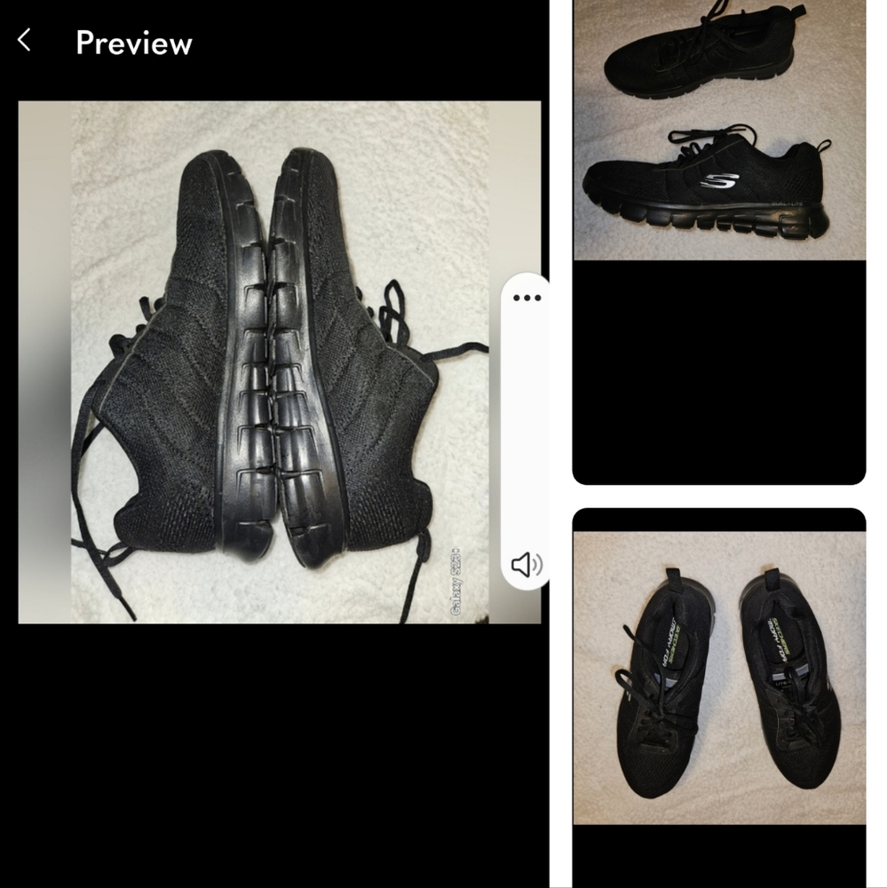 ==NWOT Black Skechers Lite-Weight memory foam sneakers size 10